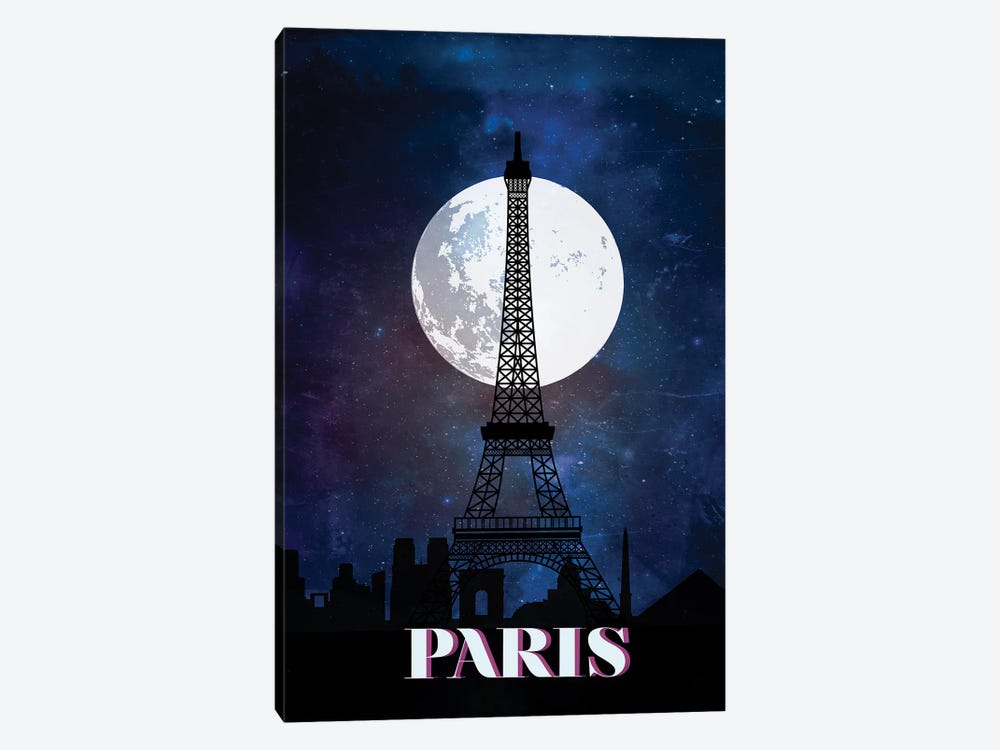 Paris Vintage Poster Travel by Paul Rommer 1-piece Canvas Art