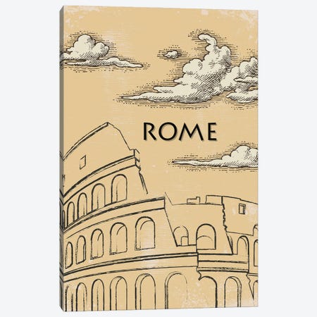 Rome Vintage Poster Travel Canvas Print #PUR1182} by Paul Rommer Canvas Print