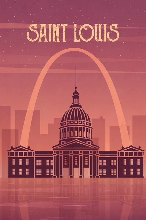 Saint Louis Vintage Poster Travel