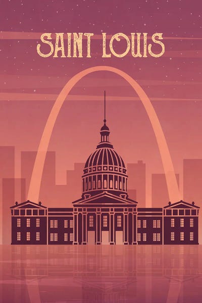 Missouri: Saint Louis Vintage Poster Travel by Paul Rommer