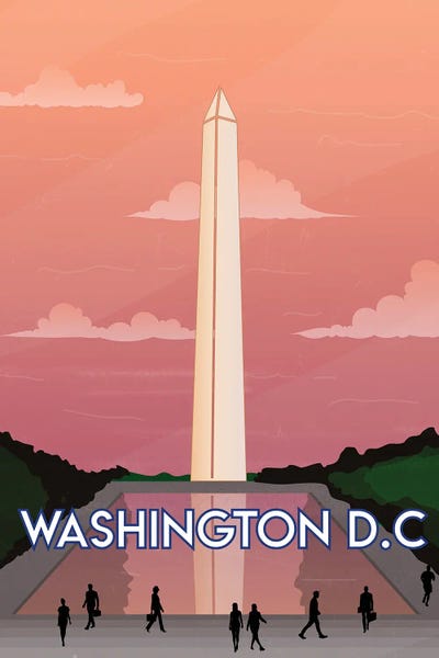 Paul Rommer: Washington Dc Vintage Poster Travel by Paul Rommer