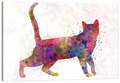 Bengali Cat In Watercolor Canvas Art Print