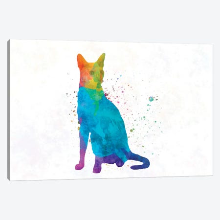 Cornish Rex Cat In Watercolor Canvas Print #PUR1194} by Paul Rommer Canvas Print