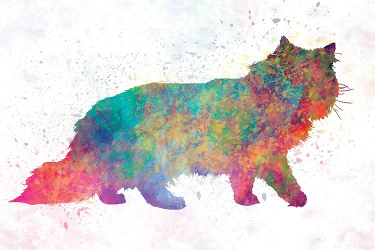 Forest Cat In Watercolor by Paul Rommer wall art