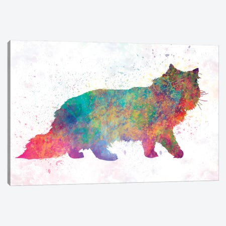 Forest Cat In Watercolor Canvas Print #PUR1197} by Paul Rommer Canvas Print