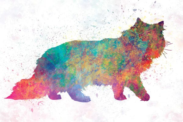 Forest Cat In Watercolor