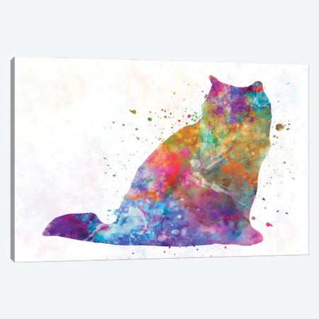 Himalayan Cat In Watercolor Canvas Print #PUR1198} by Paul Rommer Canvas Artwork