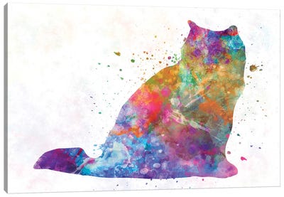 Himalayan Cat In Watercolor Canvas Art Print