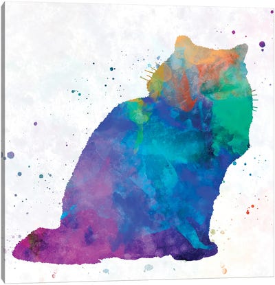 Ragdoll Cat In Watercolor Canvas Art Print