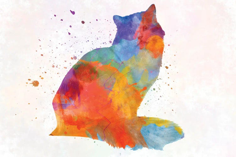 Rajamuffin Cat In Watercolor