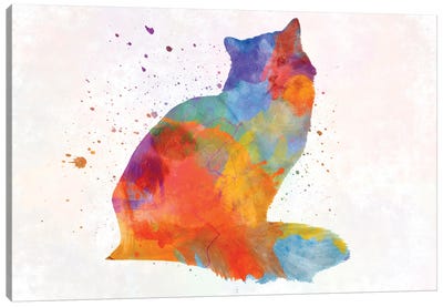 Rajamuffin Cat In Watercolor Canvas Art Print