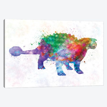 Ankylosaurus In Watercolor Canvas Print #PUR1224} by Paul Rommer Canvas Print