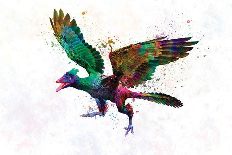 Archaeopteryx In Water Color