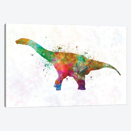 Argentinosaurus In Watercolor Canvas Print #PUR1227} by Paul Rommer Canvas Print