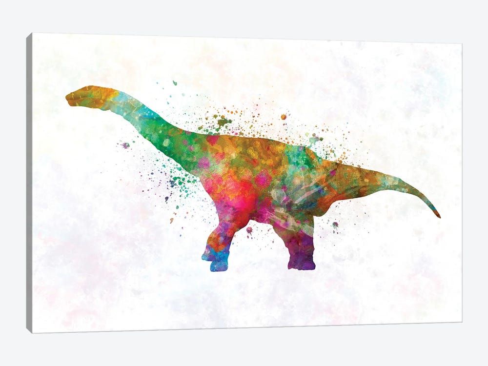 Argentinosaurus In Watercolor by Paul Rommer 1-piece Canvas Art