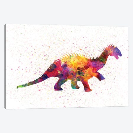 Barapasaurus In Watercolor Canvas Print #PUR1228} by Paul Rommer Canvas Art