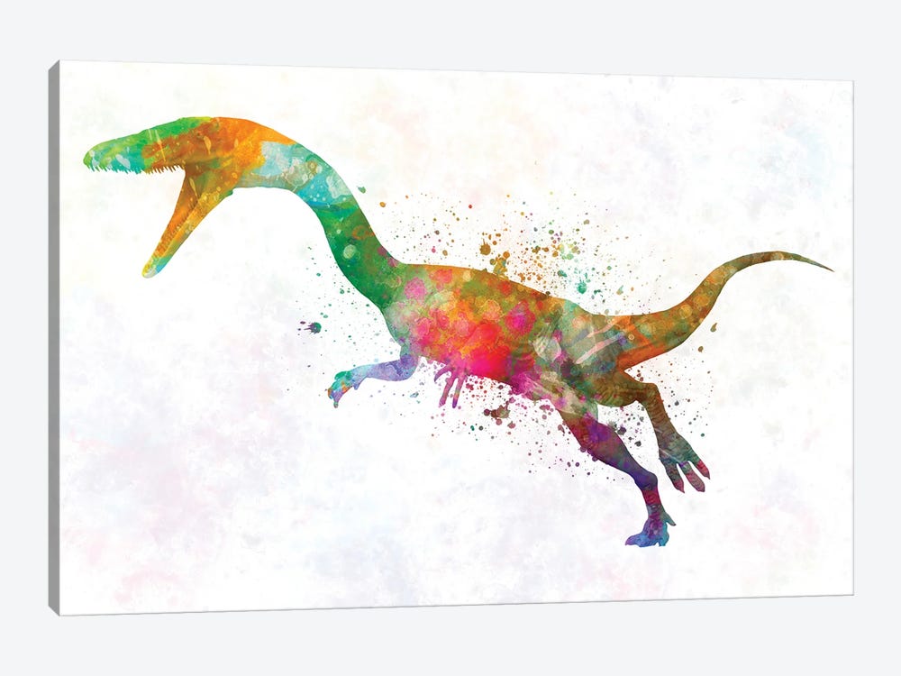 Coelophysis In Watercolor by Paul Rommer 1-piece Canvas Art Print