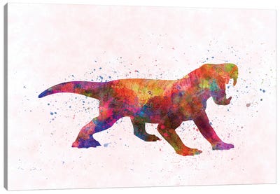 Dinogorgon In Watercolor Canvas Art Print - Kids Dinosaur Art