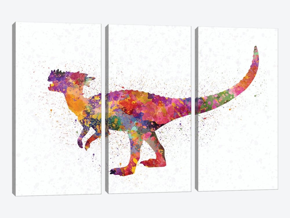 Dracorex In Watercolor by Paul Rommer 3-piece Canvas Print