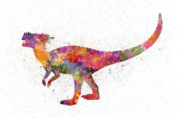 Kids Dinosaur Art: Dracorex In Watercolor by Paul Rommer
