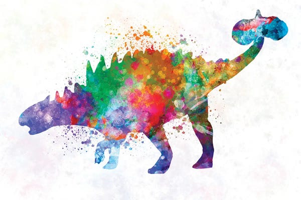 Prehistoric Animals: Euoplocephalus In Watercolor by Paul Rommer