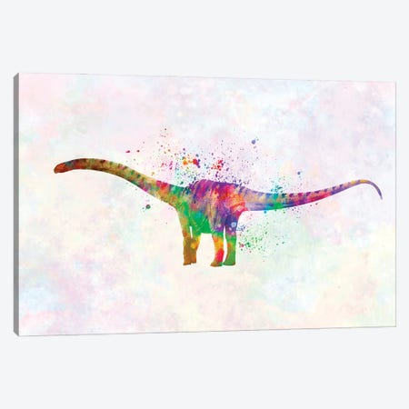 Mamenchisaurus In Watercolor Canvas Print #PUR1241} by Paul Rommer Canvas Art