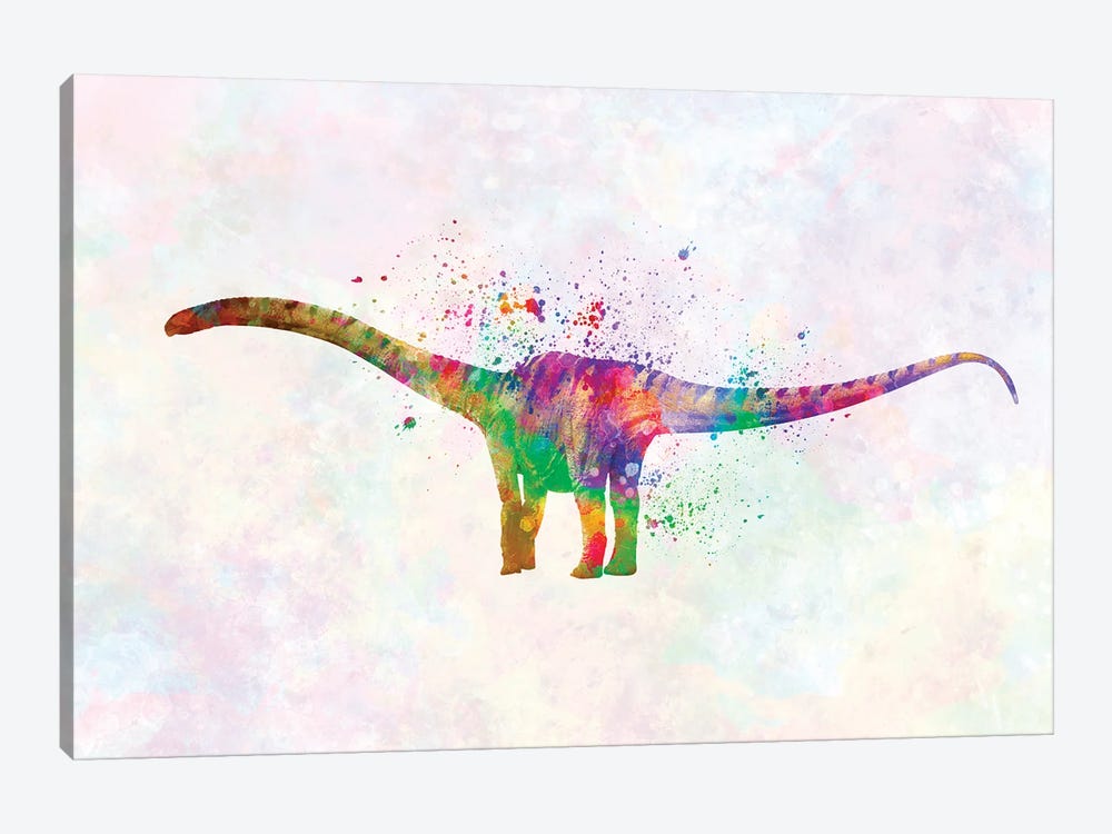 Mamenchisaurus In Watercolor by Paul Rommer 1-piece Canvas Art