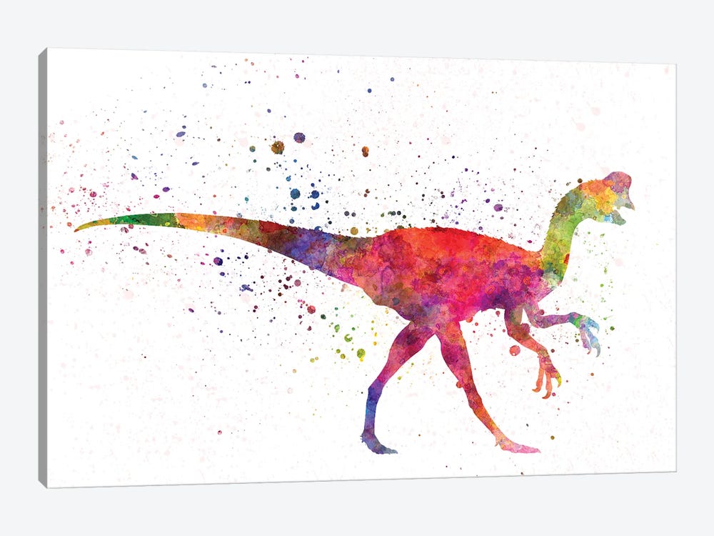 Oviraptor In Watercolor by Paul Rommer 1-piece Canvas Art Print