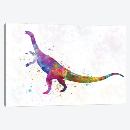 Plateosaurus In Watercolor Canvas Print #PUR1245} by Paul Rommer Art Print