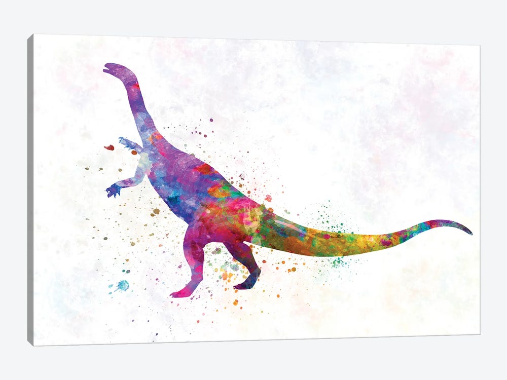 Plateosaurus In Watercolor by Paul Rommer 1-piece Canvas Artwork