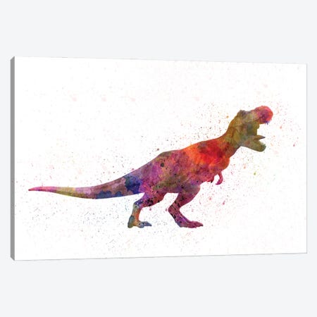Tyrannosaurus Rex In Watercolor Canvas Print #PUR1250} by Paul Rommer Canvas Art Print
