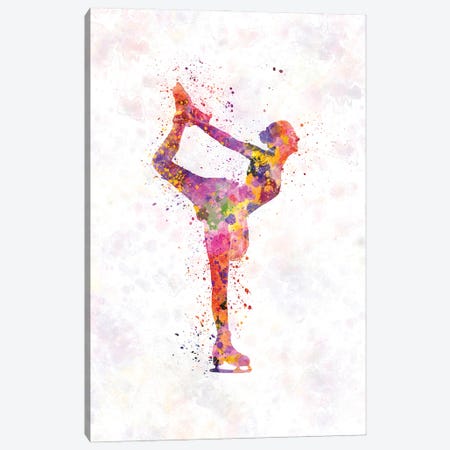 Figure Skating In Watercolor II Canvas Print #PUR1252} by Paul Rommer Canvas Art Print