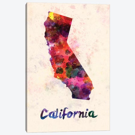 California Canvas Print #PUR126} by Paul Rommer Canvas Wall Art