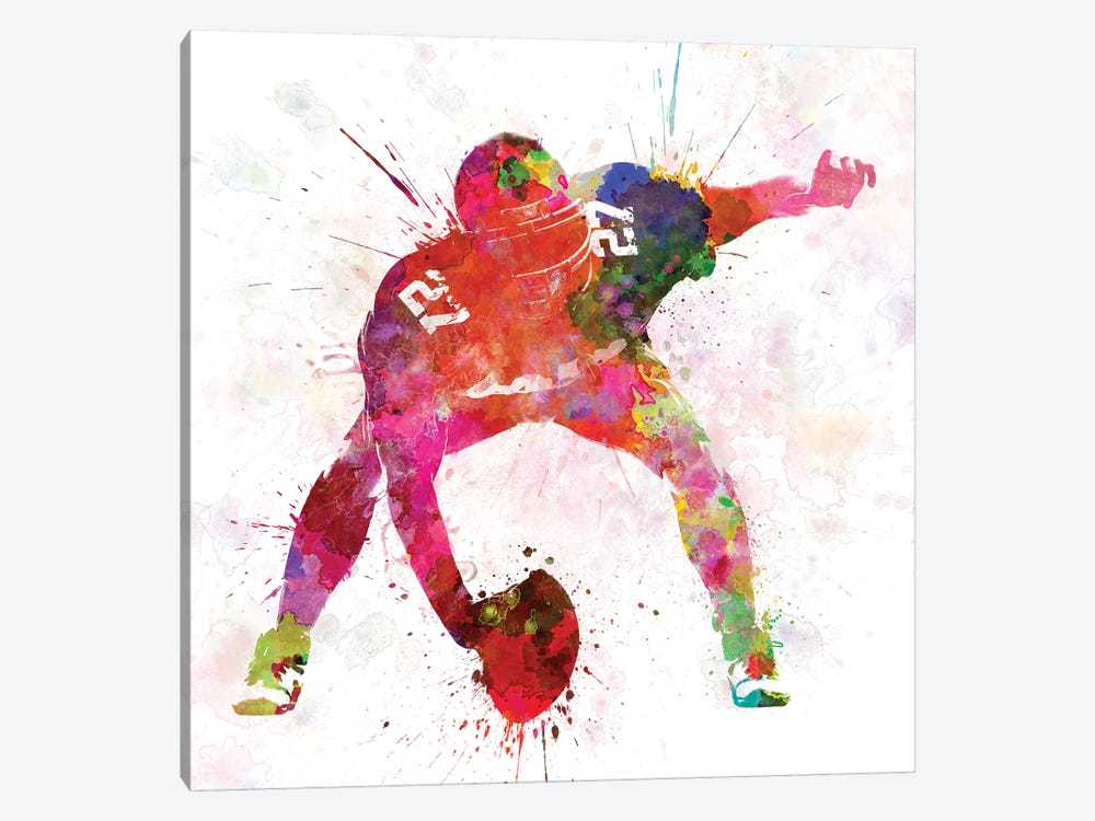 American Football Center  by Paul Rommer 1-piece Canvas Wall Art