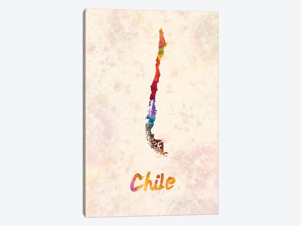 Chile In Watercolor by Paul Rommer 1-piece Canvas Art