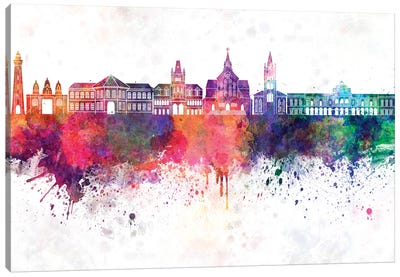 Georgetown In Watercolor Background Canvas Art Print - Washington DC Skylines