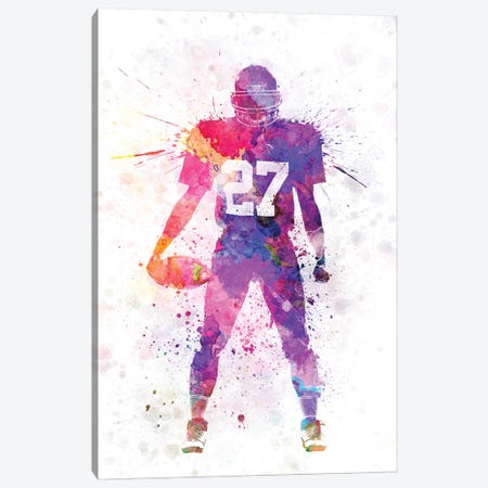 American Football Player Canvas Print #PUR16} by Paul Rommer Canvas Art