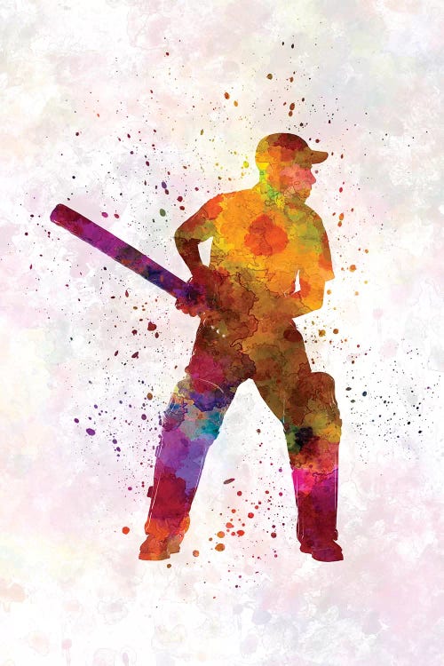 Cricket Player Batsman Silhouette VII