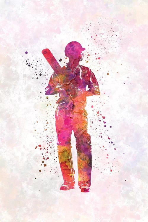 Cricket Player Batsman Silhouette X