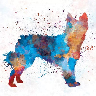 Croatian Sheepdog In Watercolor by Paul Rommer canvas print