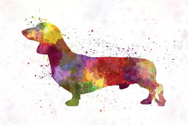 Paul Rommer: Dachshund In Watercolor by Paul Rommer