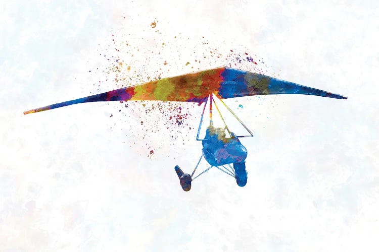 Hang Gliding In Watercolor II by Paul Rommer wall art