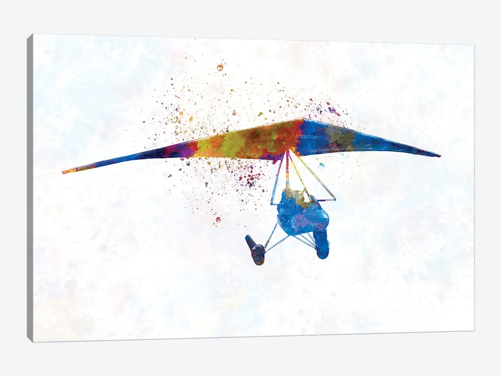 Hang Gliding In Watercolor II by Paul Rommer 1-piece Canvas Art