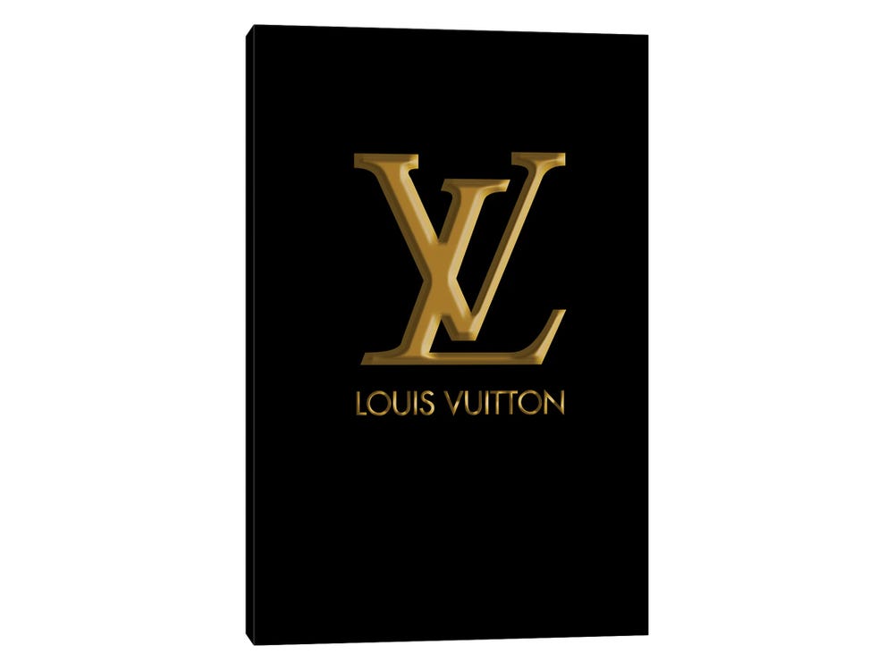 Louis Vuitton metal logo, blue metal background, artwork, Louis Vuitton,  brands, HD wallpaper
