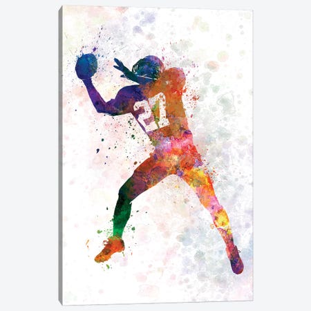 American Football Player Catching Receiving II Canvas Print #PUR21} by Paul Rommer Canvas Art