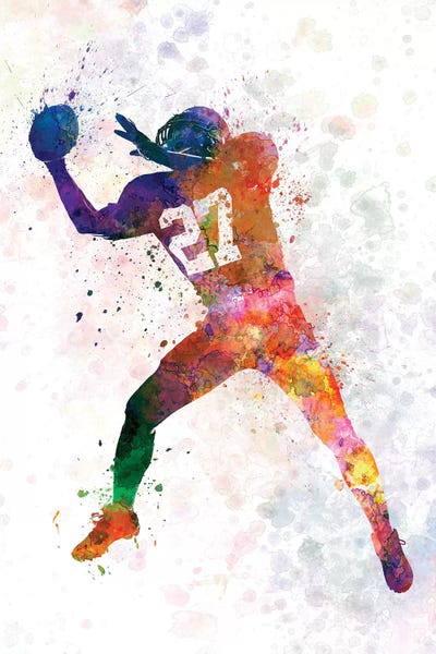 Paul Rommer: American Football Player Catching Receiving II by Paul Rommer