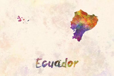 Ecuador In Watercolor by Paul Rommer canvas print