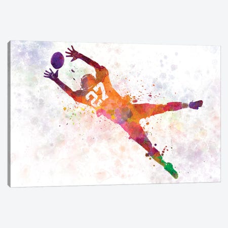 American Football Player Catching Receiving III Canvas Print #PUR22} by Paul Rommer Canvas Artwork