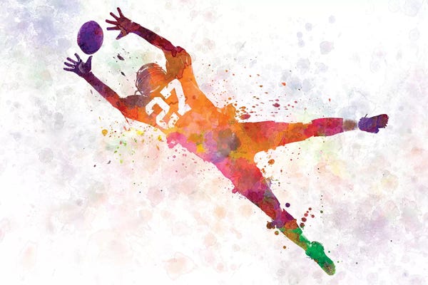 Paul Rommer: American Football Player Catching Receiving III by Paul Rommer