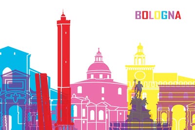 Bologna Skyline Pop by Paul Rommer canvas print